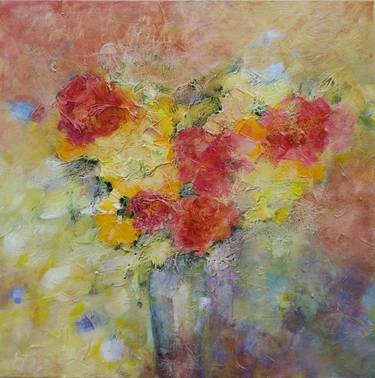 Print of Abstract Floral Paintings by Martine SENTEIN
