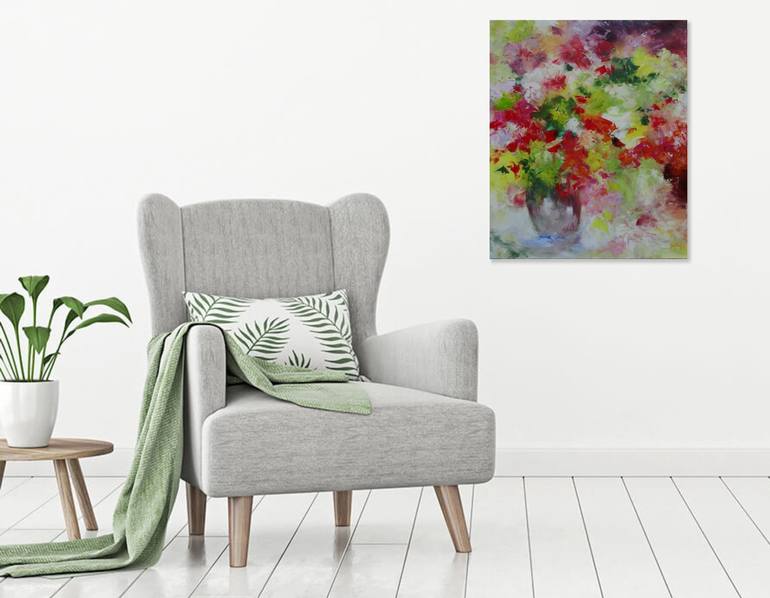 Original Floral Painting by Martine SENTEIN