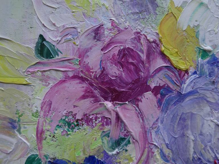 Original Figurative Floral Painting by Martine SENTEIN