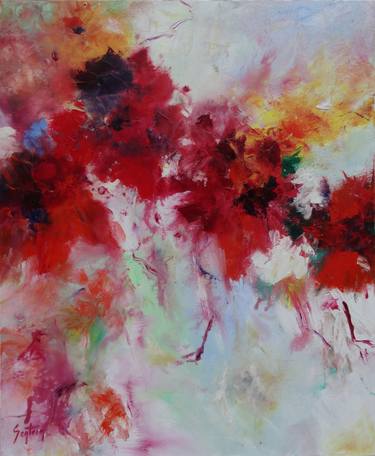 Original Abstract Floral Paintings by Martine SENTEIN