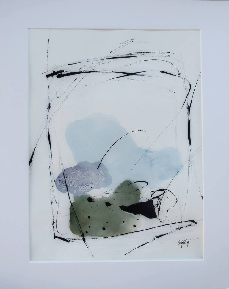Original Abstract Expressionism Abstract Painting by Martine Sentein