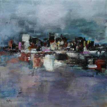 Print of Cities Paintings by Martine SENTEIN