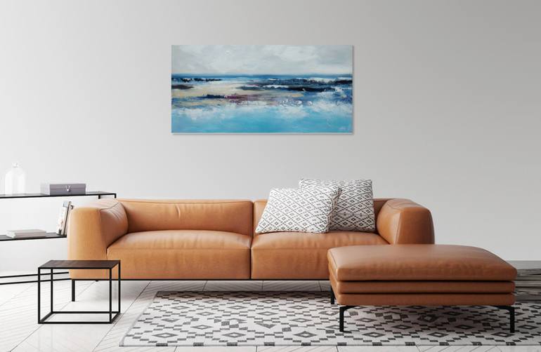 Original Abstract Landscape Painting by Martine Sentein