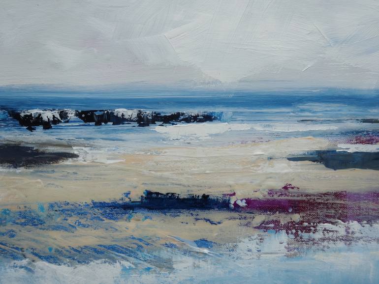 Original Abstract Landscape Painting by Martine Sentein