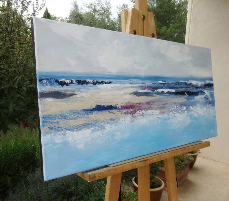 Original Abstract Landscape Painting by Martine Sentein
