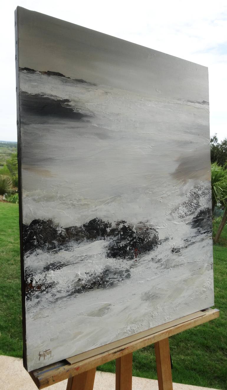 Original Abstract Landscape Painting by Martine Sentein