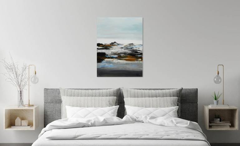 Original Abstract Seascape Painting by Martine Sentein