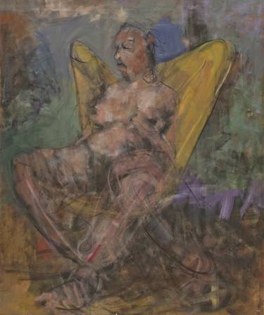 Woman in Yellow Butterfly Chair thumb