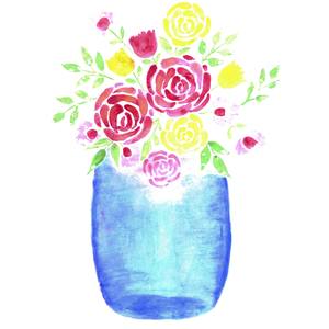 Collection Watercolor flowers and more