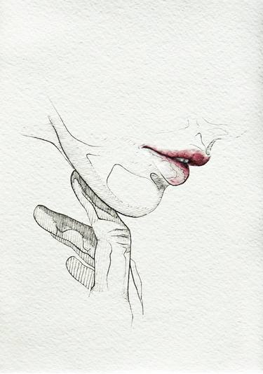 Print of Expressionism Erotic Drawings by Mila Kruk