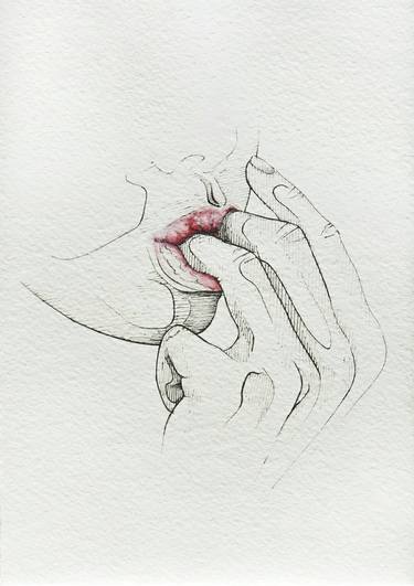 Print of Modern Erotic Drawings by Mila Kruk
