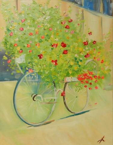 Print of Abstract Bicycle Paintings by Lara Borovska