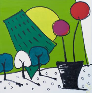 Original Abstract Garden Paintings by Hilda Kieseritzky