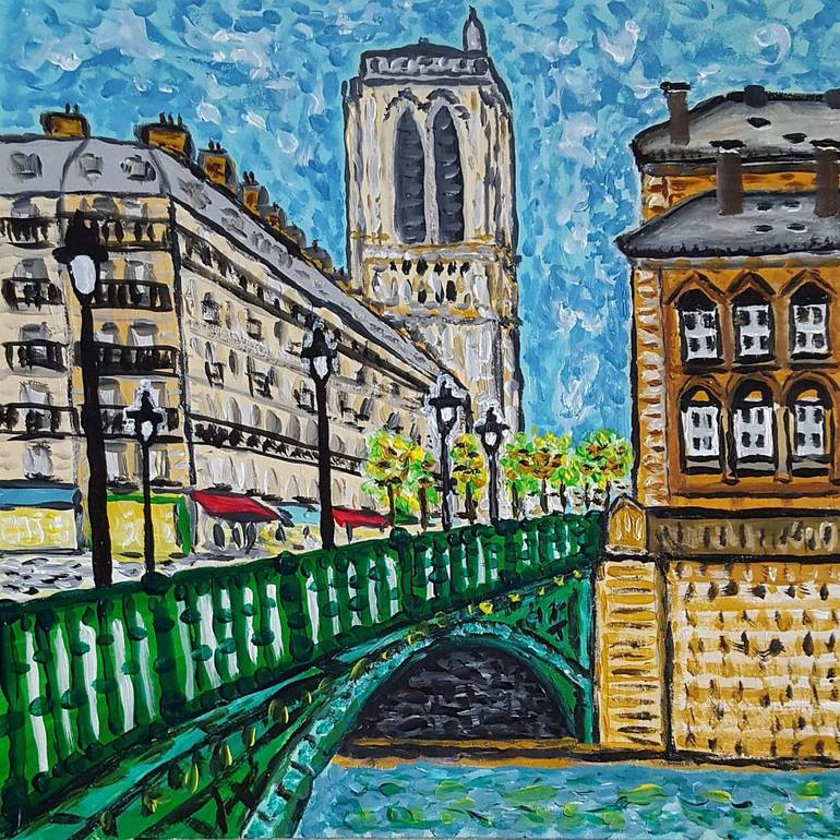 Pont Neuf et Conciergerie / ref.-no. Fx515 Painting by Stefan Schift