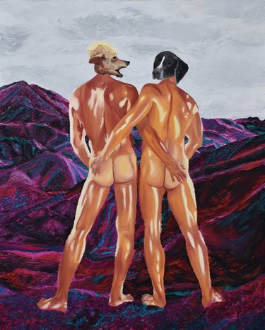 Original Surrealism Erotic Painting by Viktória Kalán