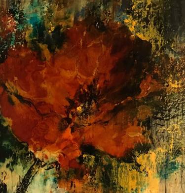 Original Abstract Expressionism Floral Paintings by Judy Osiowy
