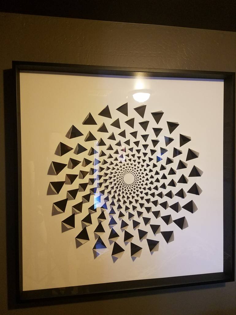 Original Modernism Geometric Mixed Media by Mandel Pierce