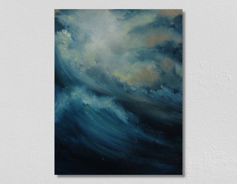 Original Abstract Expressionism Seascape Painting by Ashby Fine Art