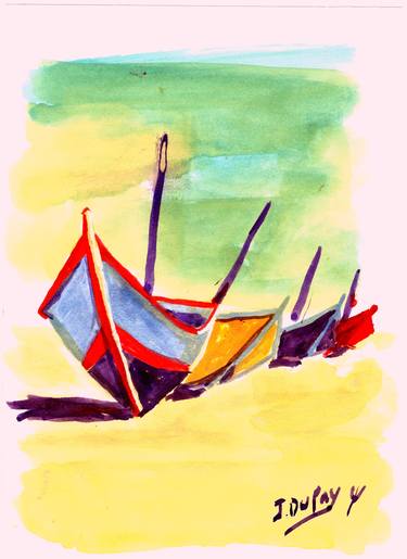 Print of Expressionism Beach Paintings by Jérôme DUFAY