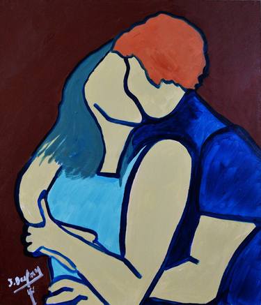 Saatchi Art Artist Jérôme DUFAY; Paintings, “Le baiser (the kiss)” #art