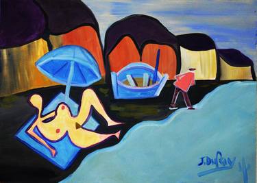 Saatchi Art Artist Jérôme DUFAY; Paintings, “Le bain de pied de Georges Braque” #art