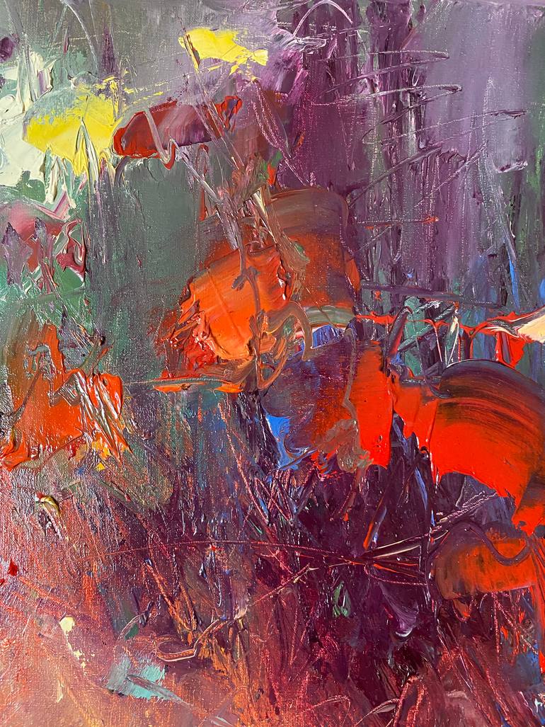Original Impressionism Floral Painting by Dmytro Meush