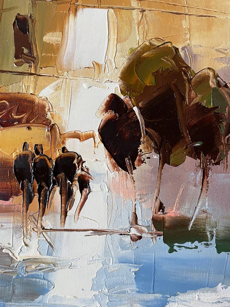 Original Impressionism Cities Painting by Dmytro Meush