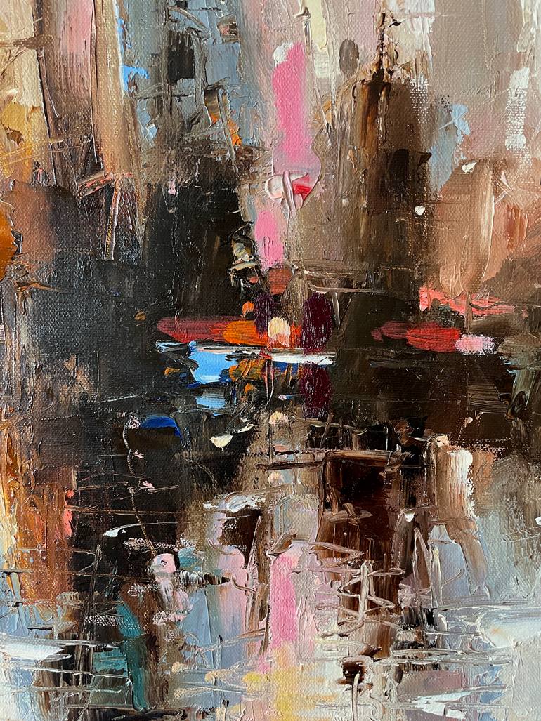 Original Impressionism Boat Painting by Dmytro Meush