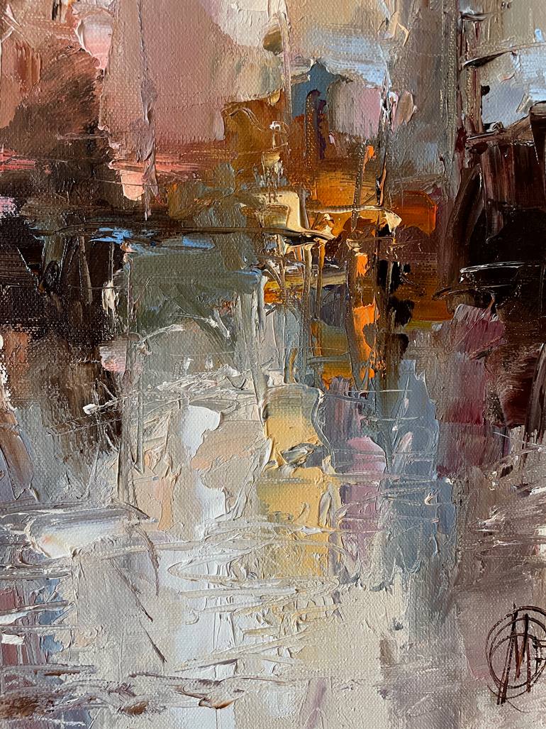 Original Impressionism Boat Painting by Dmytro Meush