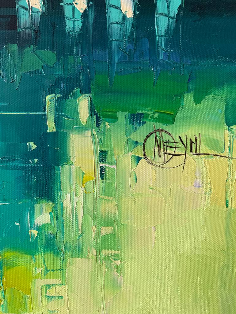 Original Abstract Cities Painting by Dmytro Meush