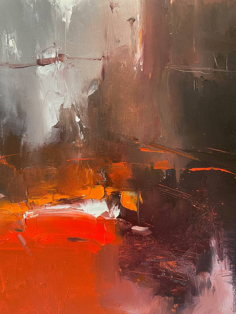Original Abstract Cities Painting by Dmytro Meush