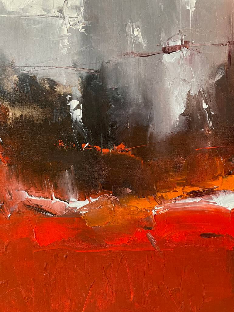 Original Abstract Cities Painting by Dmytro Meush