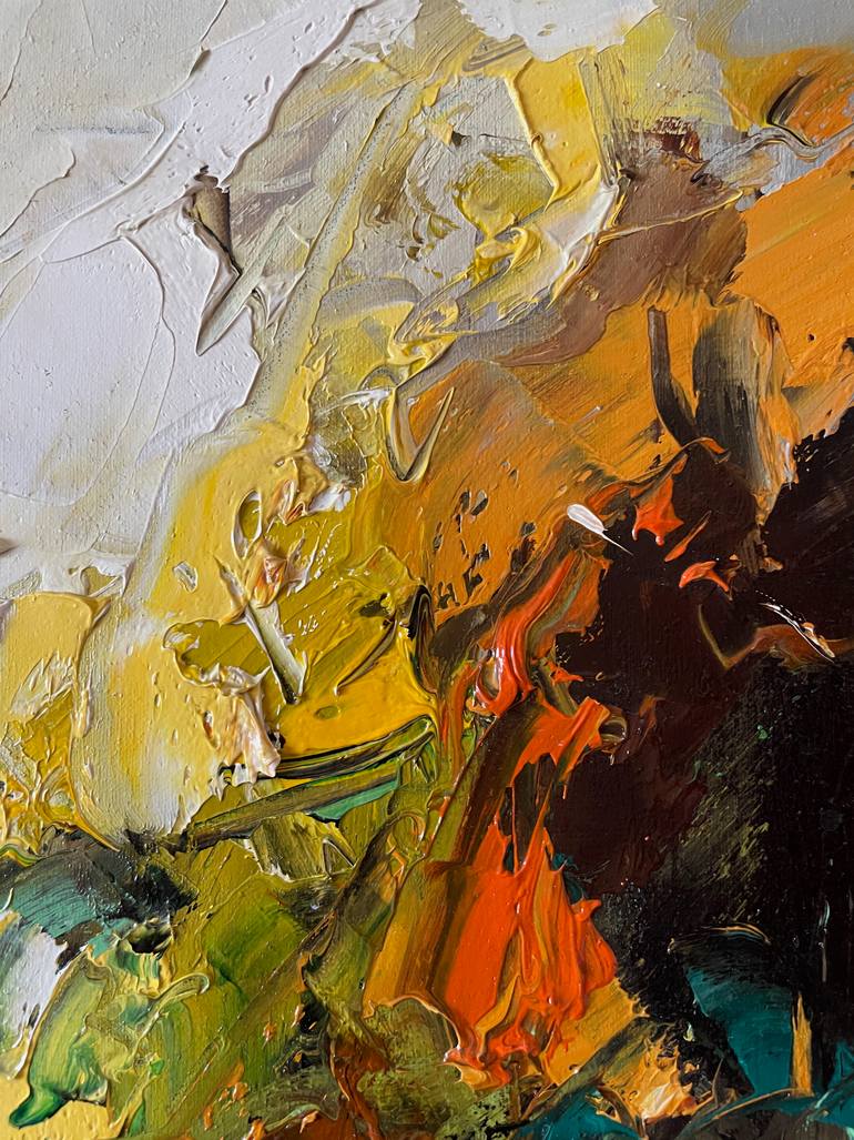 Original Abstract Floral Painting by Dmytro Meush