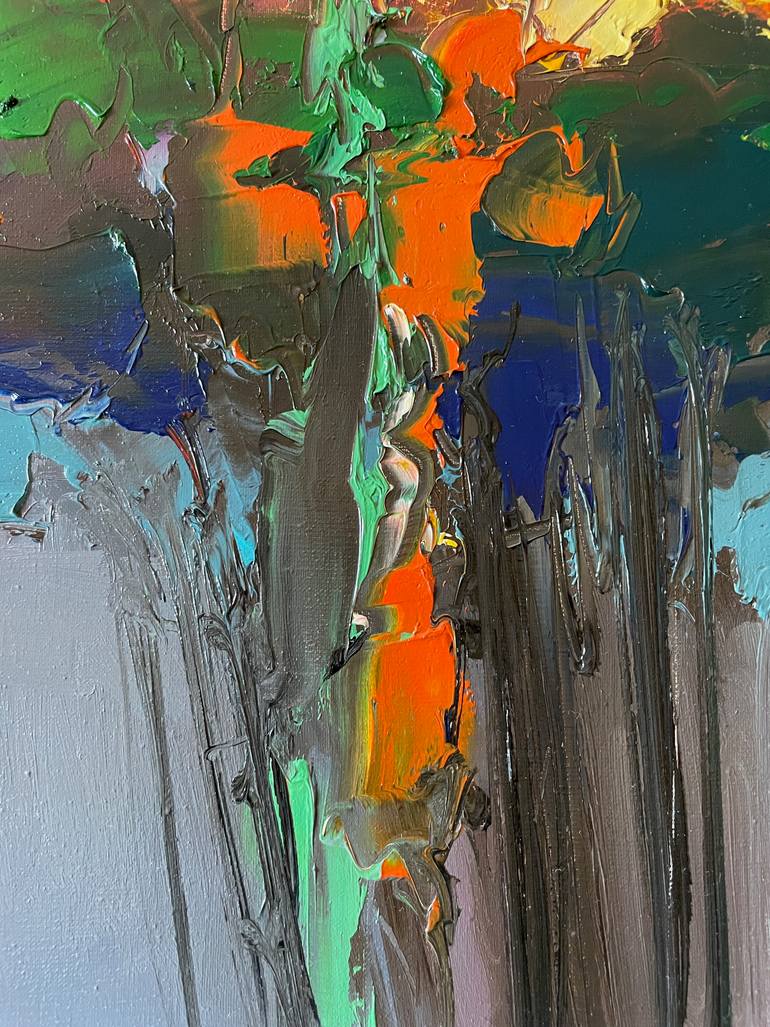 Original Abstract Floral Painting by Dmytro Meush