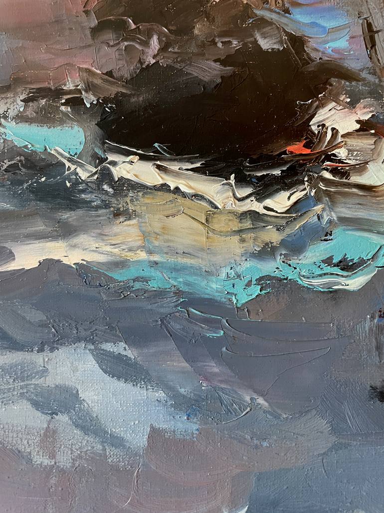 Original Impressionism Seascape Painting by Dmytro Meush