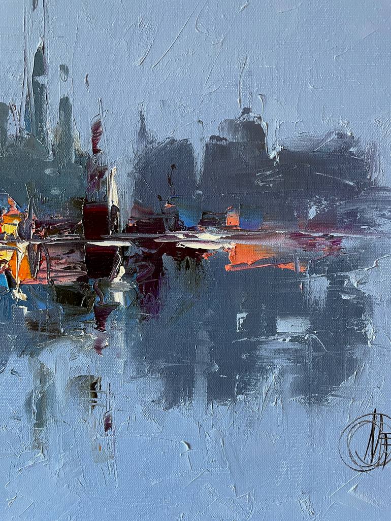 Original Abstract Seascape Painting by Dmytro Meush