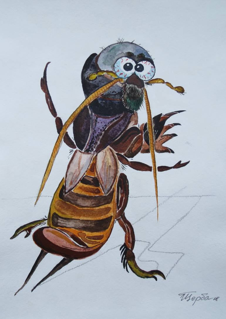 Original Figurative Animal Drawing by Tetyana Shcherba