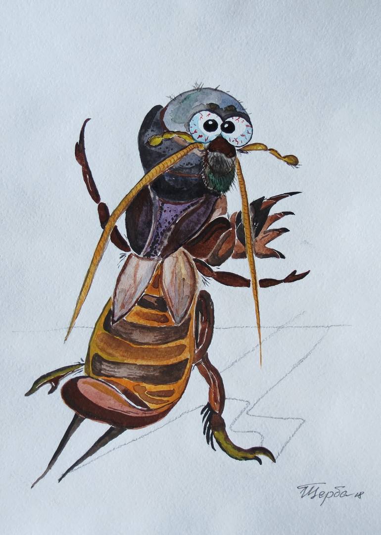 Original Figurative Animal Drawing by Tetyana Shcherba