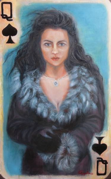 Queen of Spades (polyptych, 3 of 4) thumb