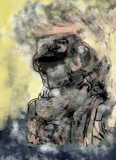 Original Abstract Expressionism Fantasy Mixed Media by Marshal James