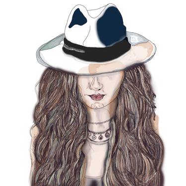 drawing of a women in a hat thumb