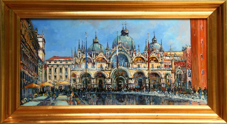 Original Fine Art Architecture Painting by Piotr Rembielinski