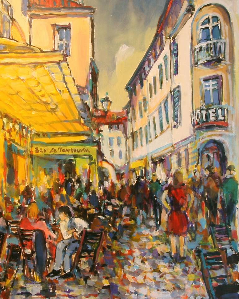 Original Impressionism Cities Painting by Piotr Rembielinski