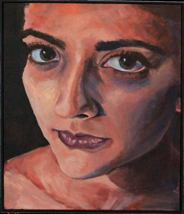 Original Portrait Painting by Aneliz Alvarez Tostado Gonzalez Mendez