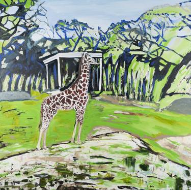 Original Post-impressionism Animal Painting by Myra Porter