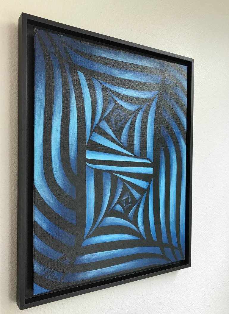 Original Abstract Geometric Painting by Jaqueline M Cruz