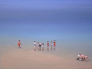 Original Figurative Beach Paintings by Amandine Samyn