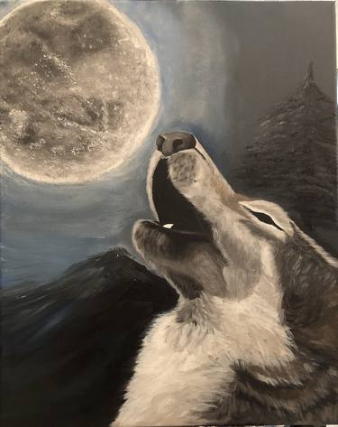 Original Art Deco Animal Painting by Elizabeth Gutierrez