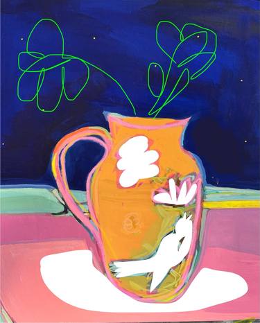 Original Conceptual Botanic Mixed Media by Janna Robins Walters