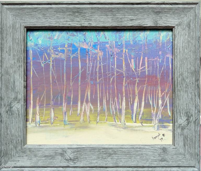 Pines 8x10 Desk Art + Frame Painting by Vinayak Godbole